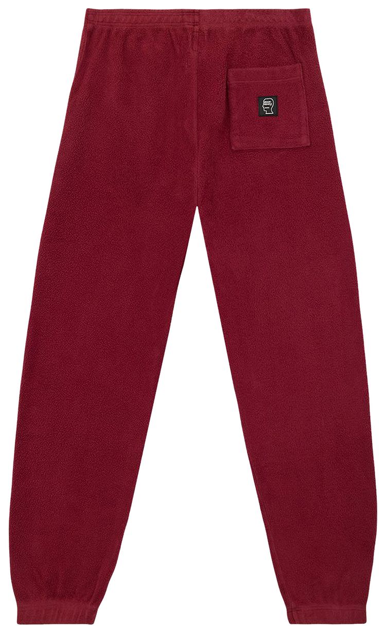 Brain Dead Reverse Fleece Sweatpant With PVC Burgundy