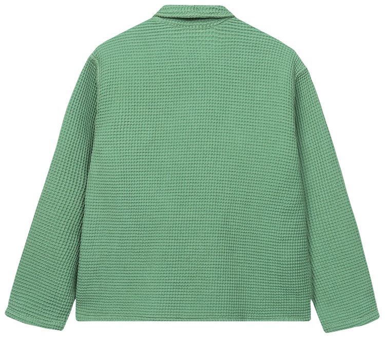 Brain Dead Waffle Snap Front Shirt Mint