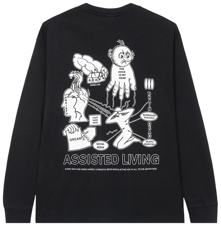 Brain Dead Struggles Long Sleeve Black