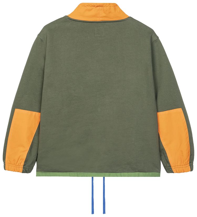 Brain Dead Post Earth Syndrome Scuba Neck Fleece Military Green Multicolor