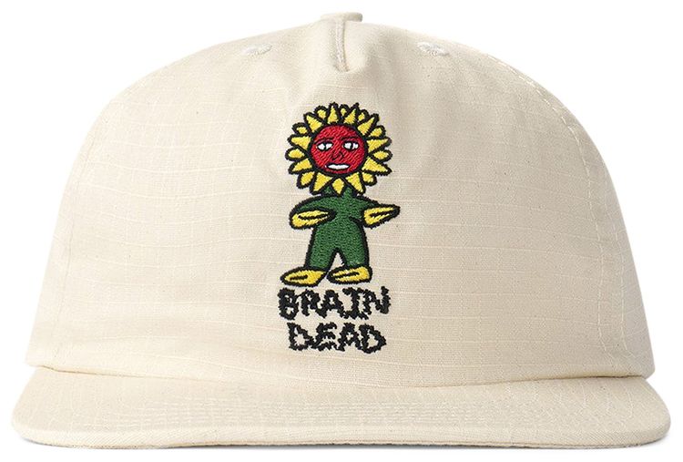 Brain Dead Floor Ripstop Five Panel Snapback Natural