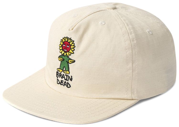 Brain Dead Floor Ripstop Five Panel Snapback Natural
