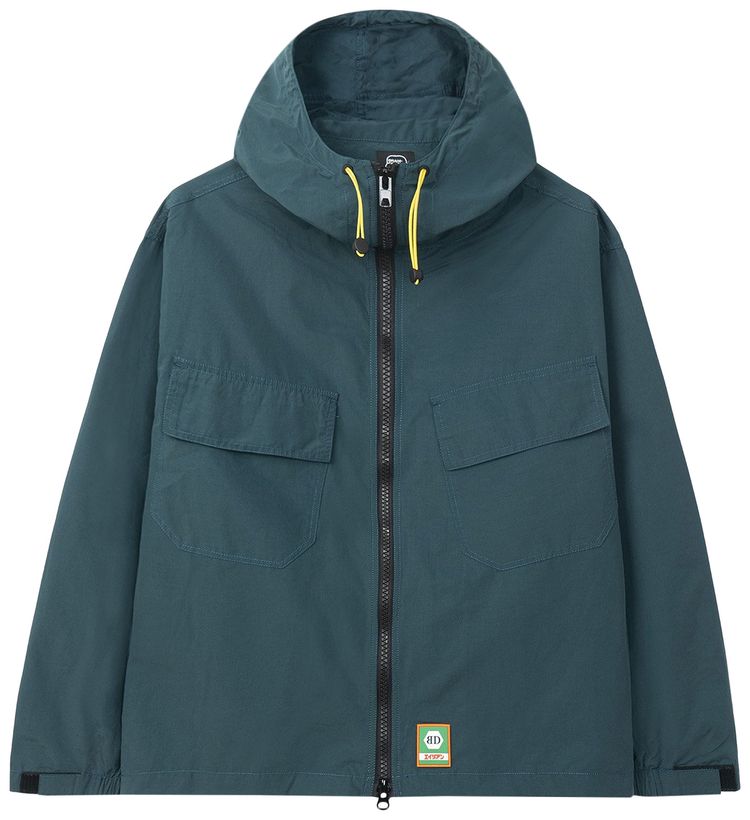 Brain Dead Zip Front Anorak Blue Green