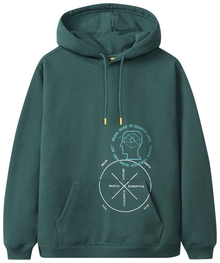 Brain Dead x The North Face Drop Shoulder PO Hoodie Night Green