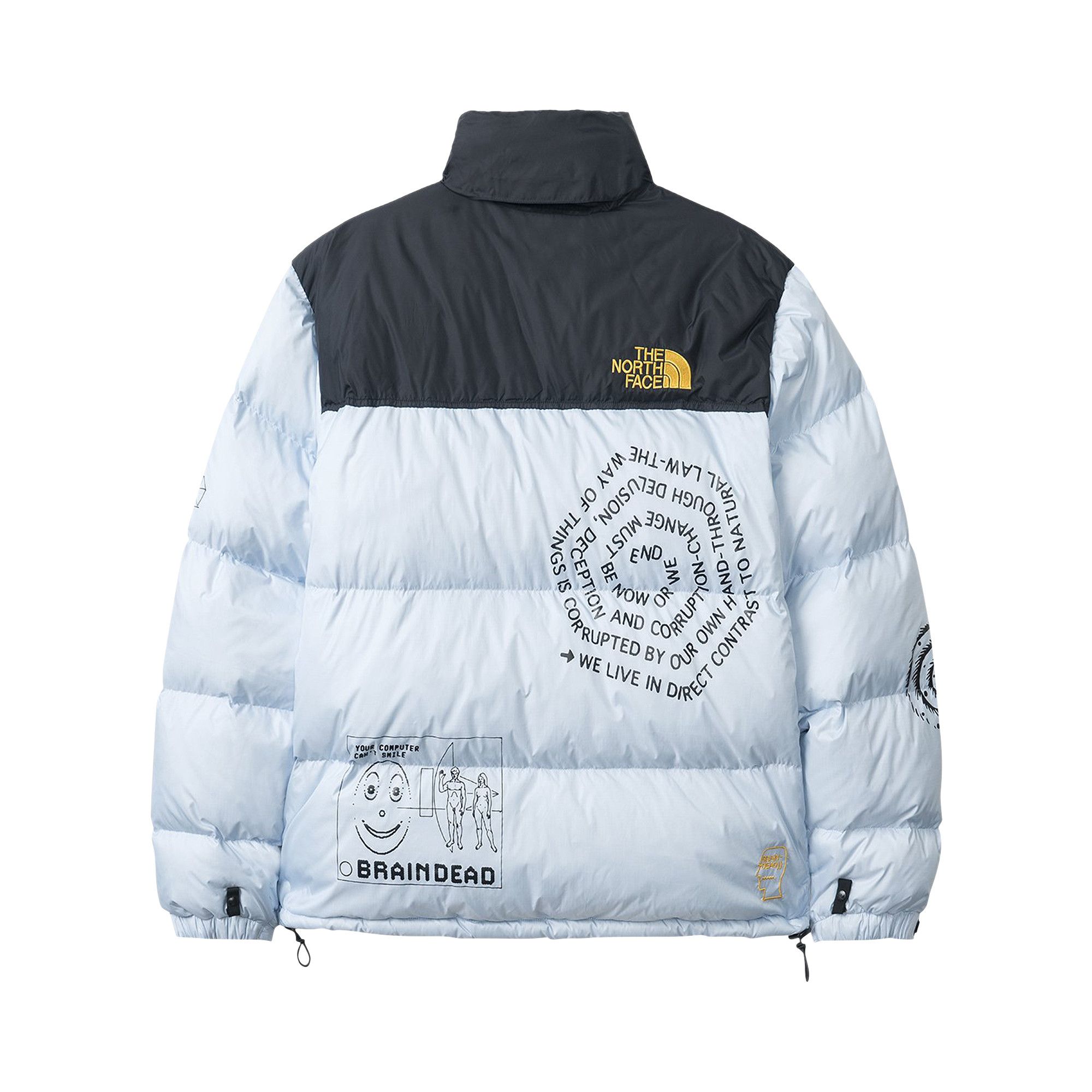 Size l Brain Dead x The North Face Retro Nuptse Jacket 'Cashmere Blue'