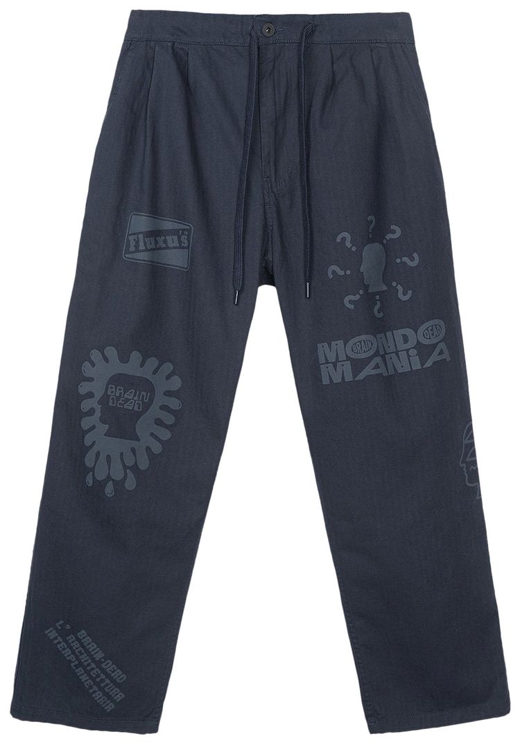 Brain Dead Printed Climber Pant Navy