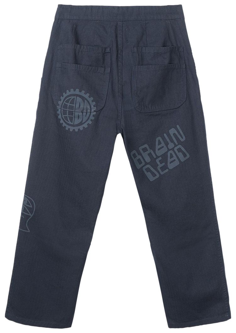 Brain Dead Printed Climber Pant Navy
