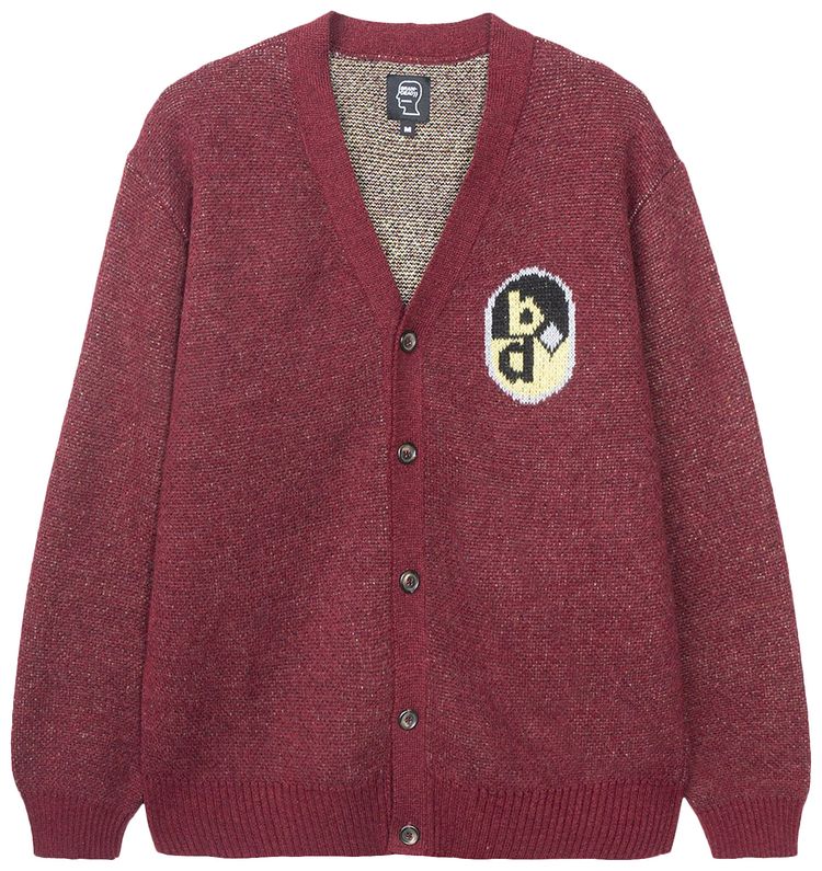 Brain Dead Sunshine Button Down Cardigan Maroon