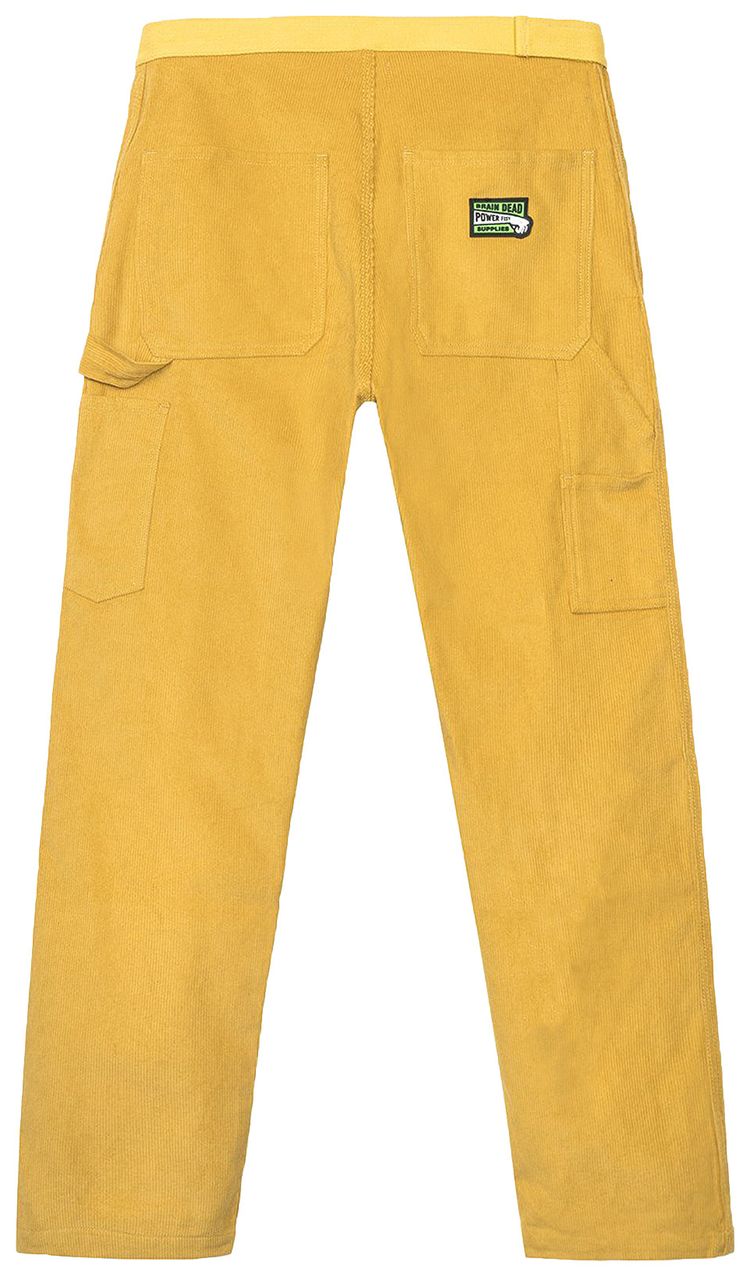 Brain Dead HardSoftware Velcro Corduroy Carpenter Pant Yellow