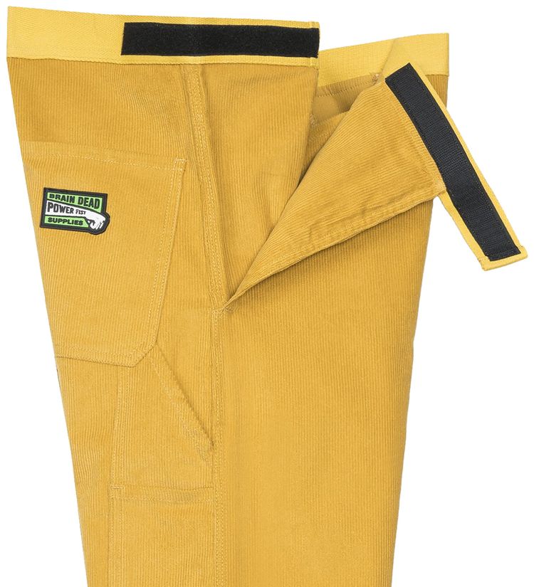 Brain Dead HardSoftware Velcro Corduroy Carpenter Pant Yellow