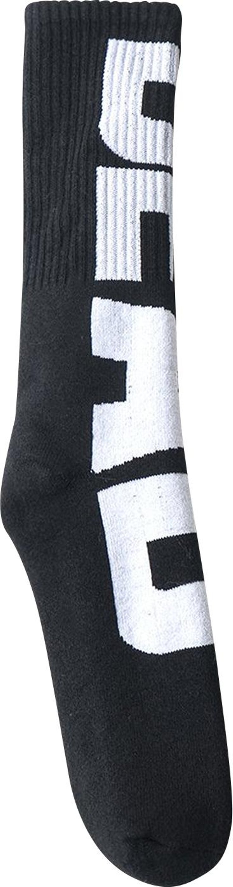 Brain Dead Vertical Type Socks Black