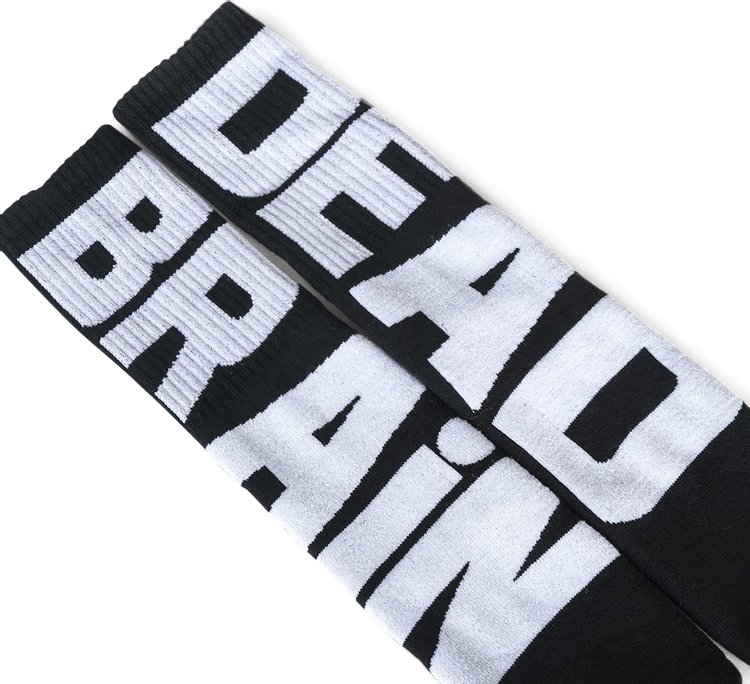 Brain Dead Vertical Type Socks Black