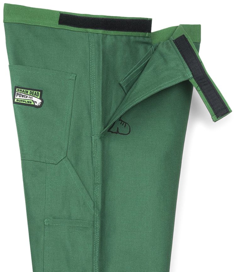Brain Dead HardSoftware Velcro Printed Carpenter Pant Forest Green