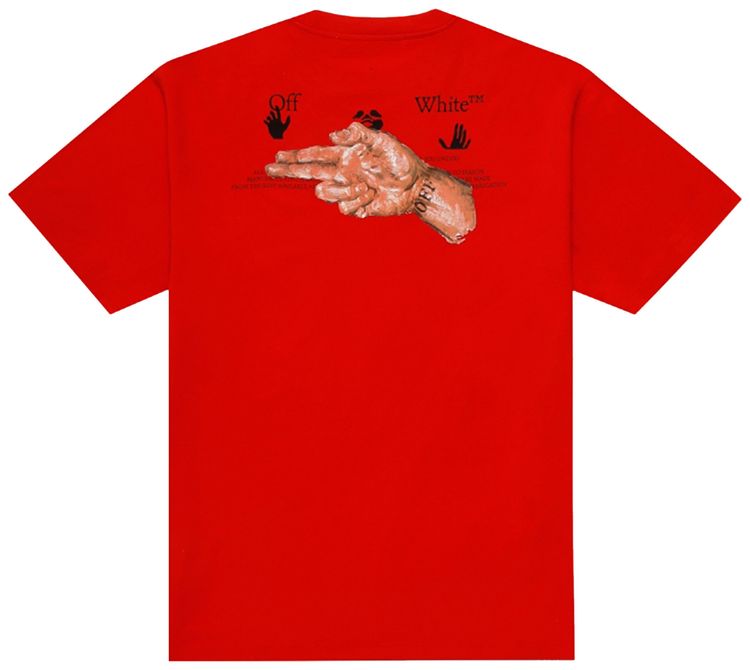 Off White Pascal Short Sleeve Over Tee Fiery RedNude