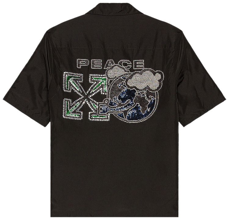 Off White For The Nature Varsity Shirt BlackGreen