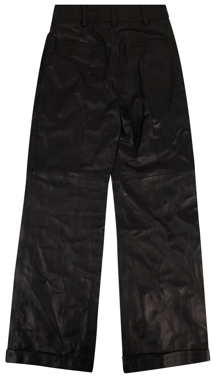 Off White Leather Meteor Pants Black