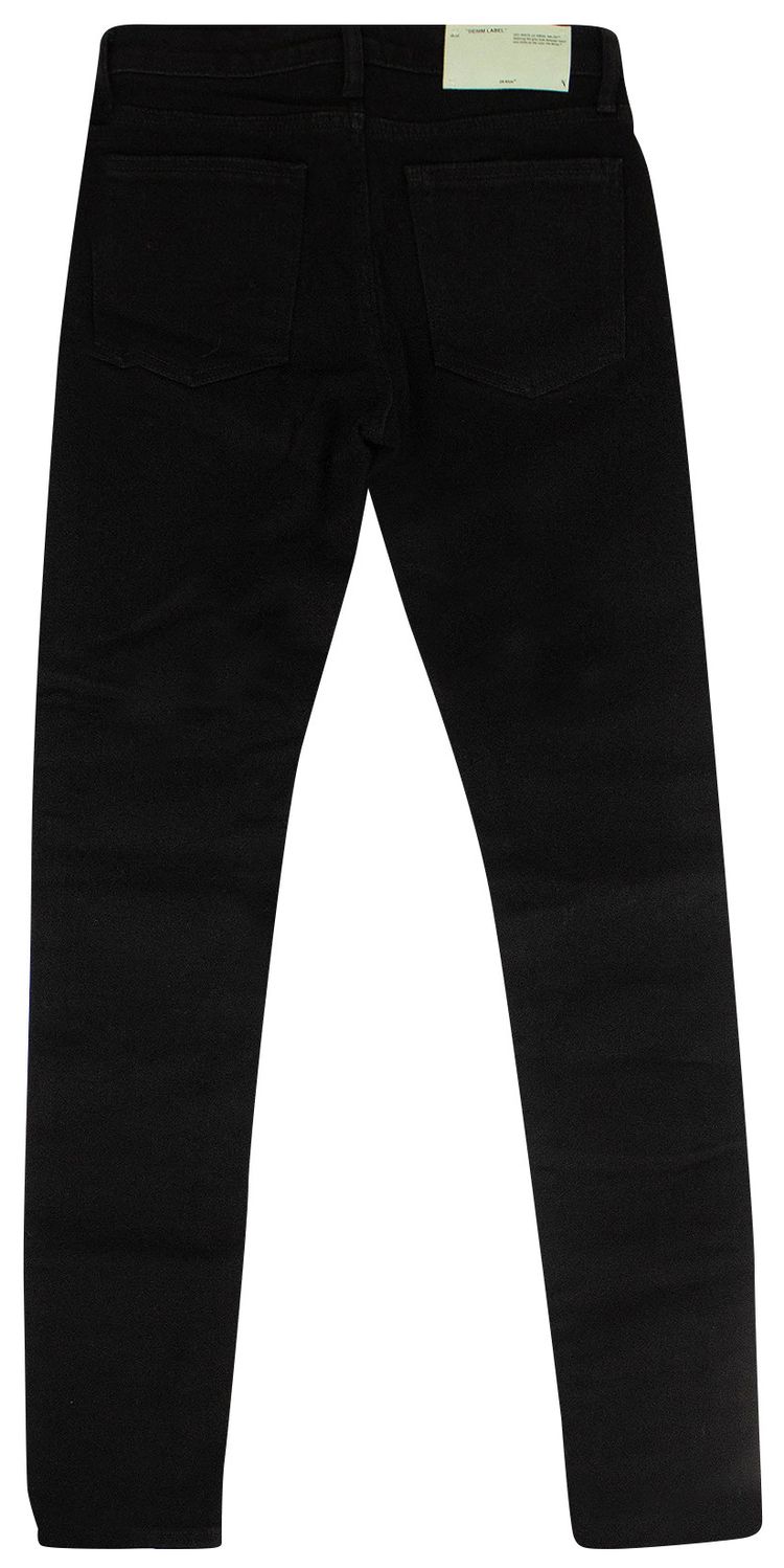 Off White Denim Skinny Jeans Black