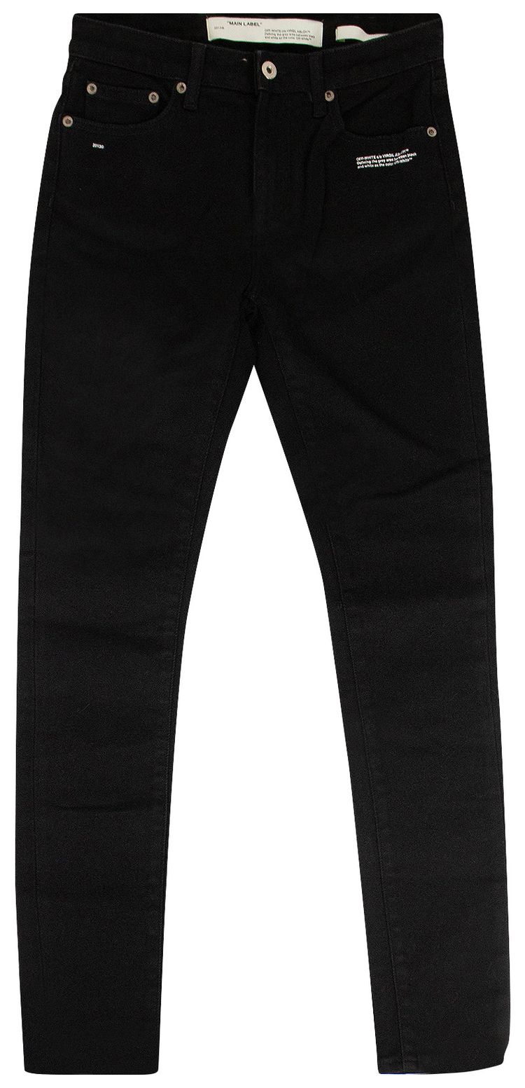 Off White Denim Skinny Jeans Black