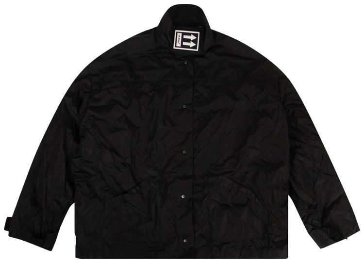 Off White Patch Windbreaker Jacket Black