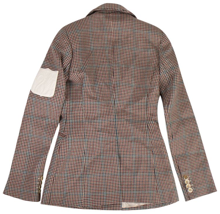 Off White Tweed Patch Blazer Red