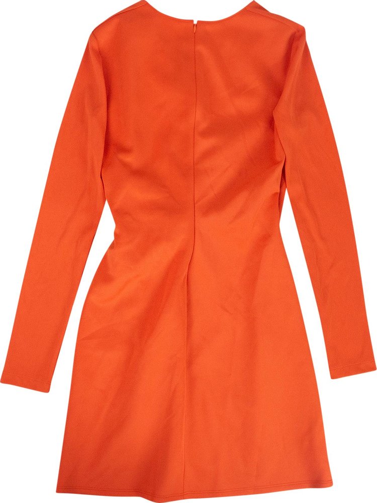 Off White Wrap Style Mini Dress Orange