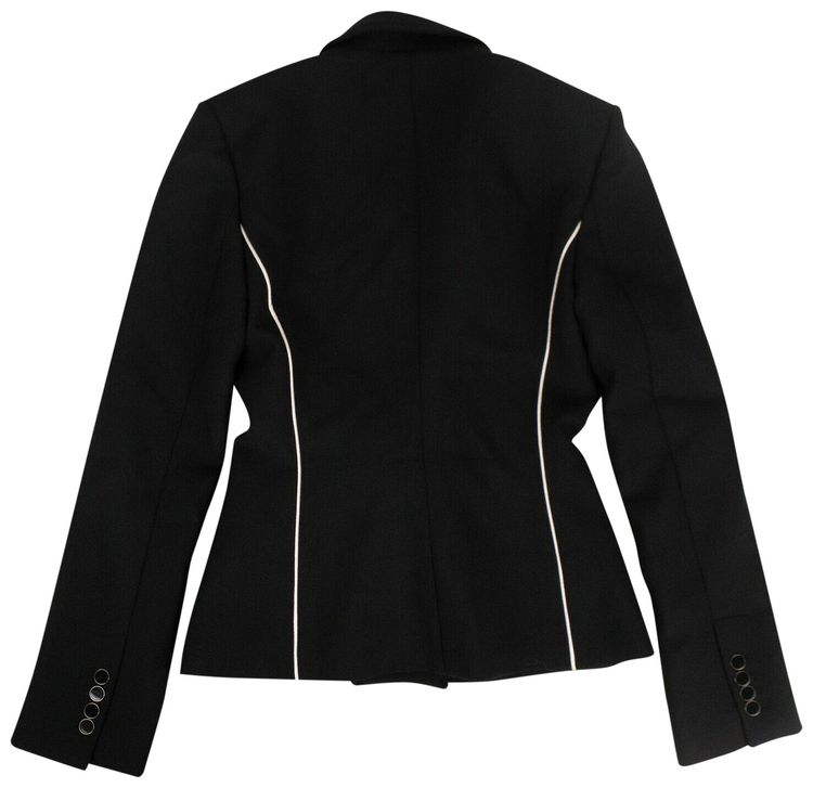 Off White Strap Detail Blazer Black