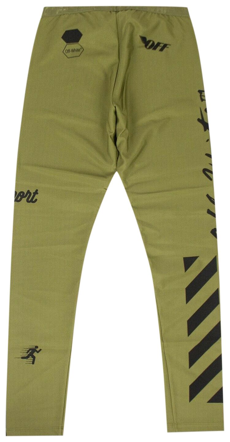 Off White Athletic Leggings Milita