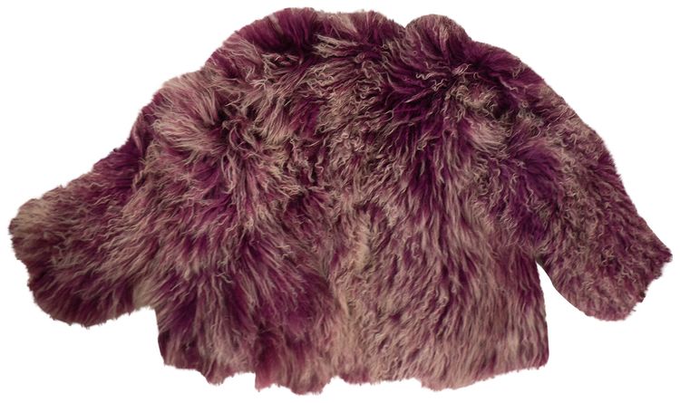 Off White Mongolia Fur Jacket Purple