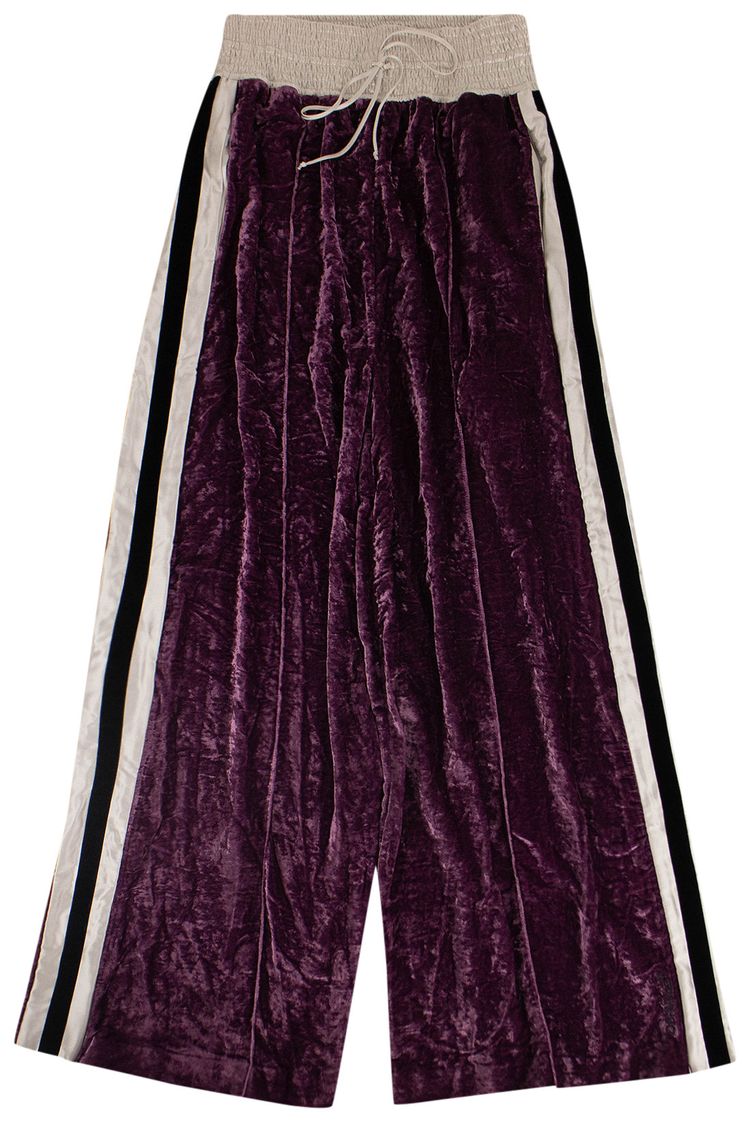 Off White Crushed Velvet Sweatpants Purple