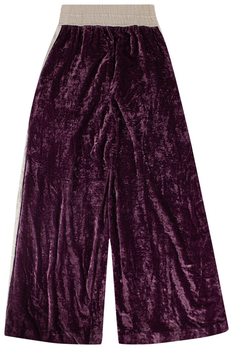 Off White Crushed Velvet Sweatpants Purple