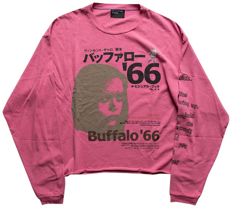 Enfants Riches Deprimes Japanese Buffalo 66 Long Sleeve BurgundyMulticolor