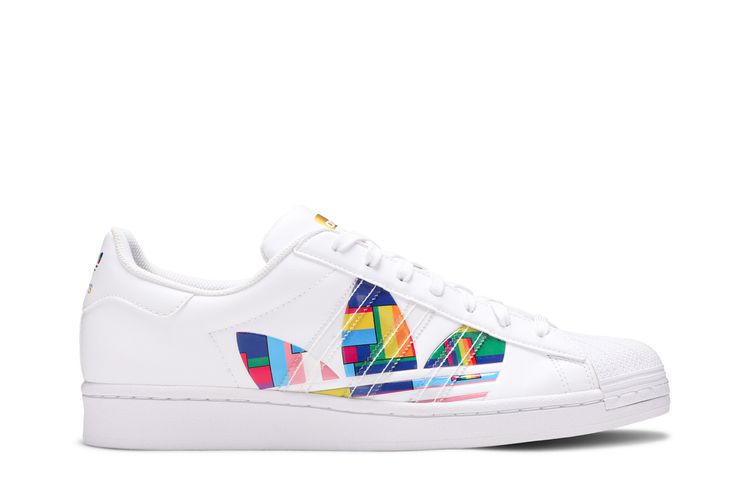adidas Superstar Pride Unisex Shoes, White, Size: 11.5