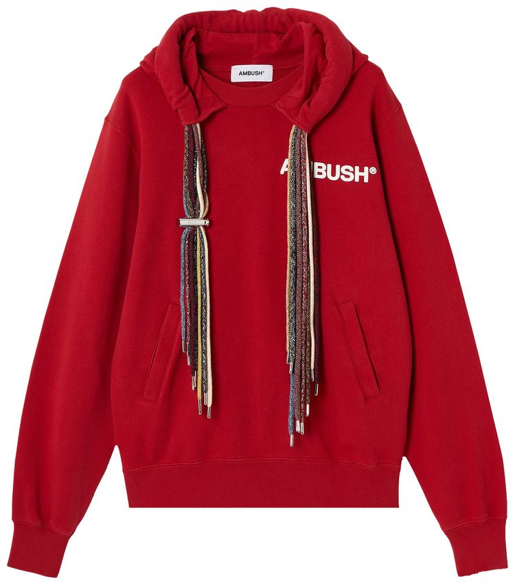 Ambush Multicord Hooded Sweatshirt RedWhite
