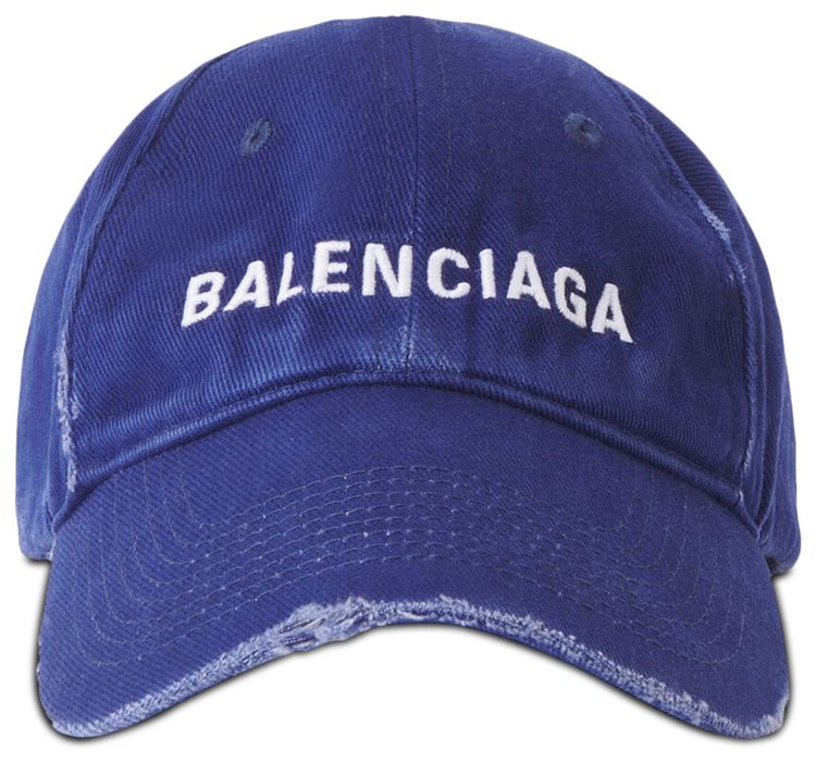 Balenciaga Classic Logo Cap Marine BlueWhite