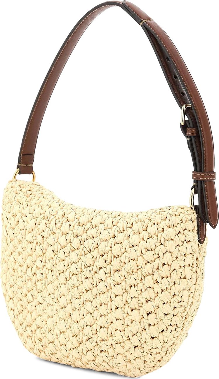 Fendi Croissant Small Crochet Bag BeigeBrown