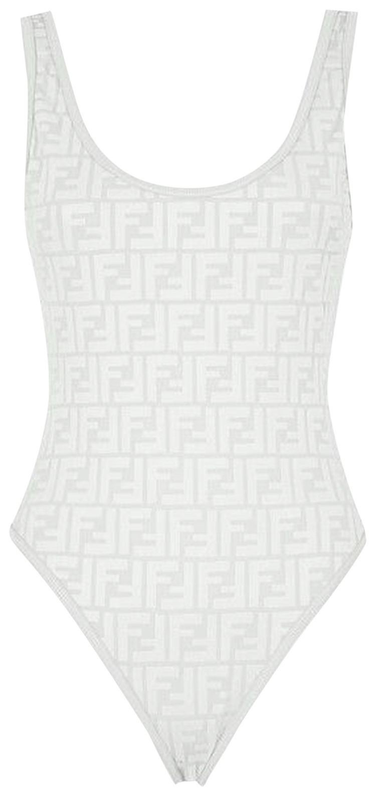 Fendi FF Lycra Swimsuit Milk White