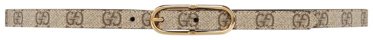 Gucci Jackie Thin GG Supreme Canvas Belt Beige