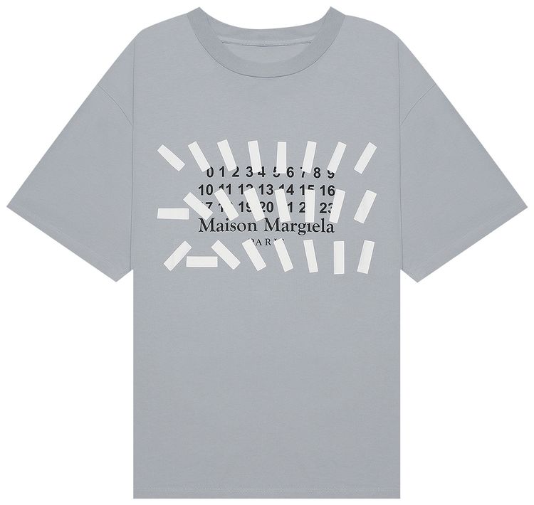Maison Margiela Tape Logo Tee Storm Grey