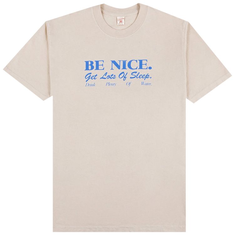 Sporty  Rich Be Nice T Shirt CreamBlue