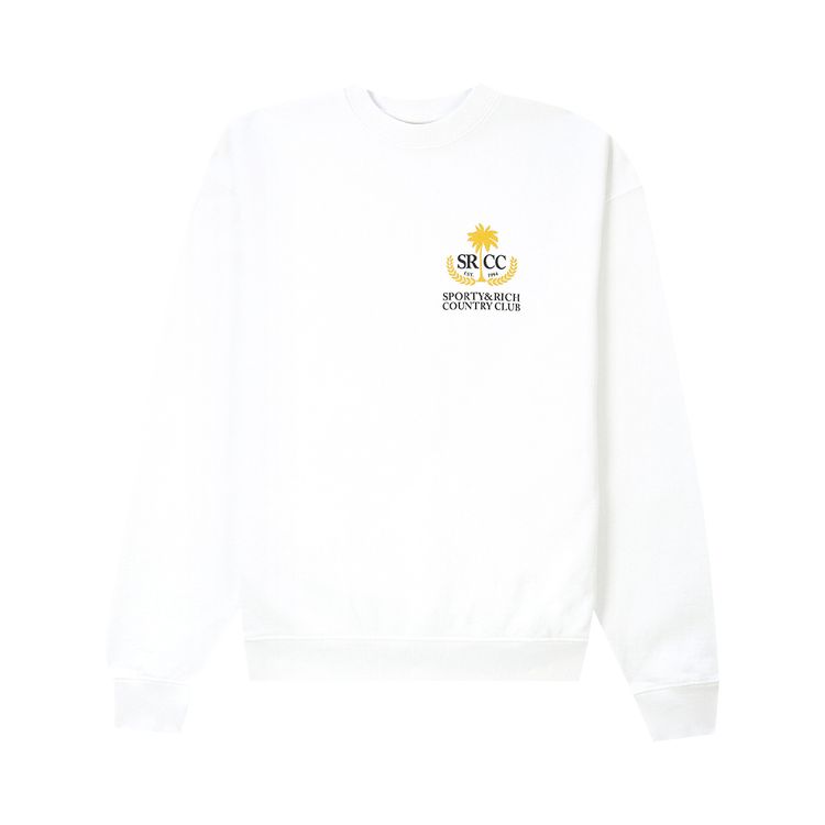 Sporty  Rich Country Club Crewneck White