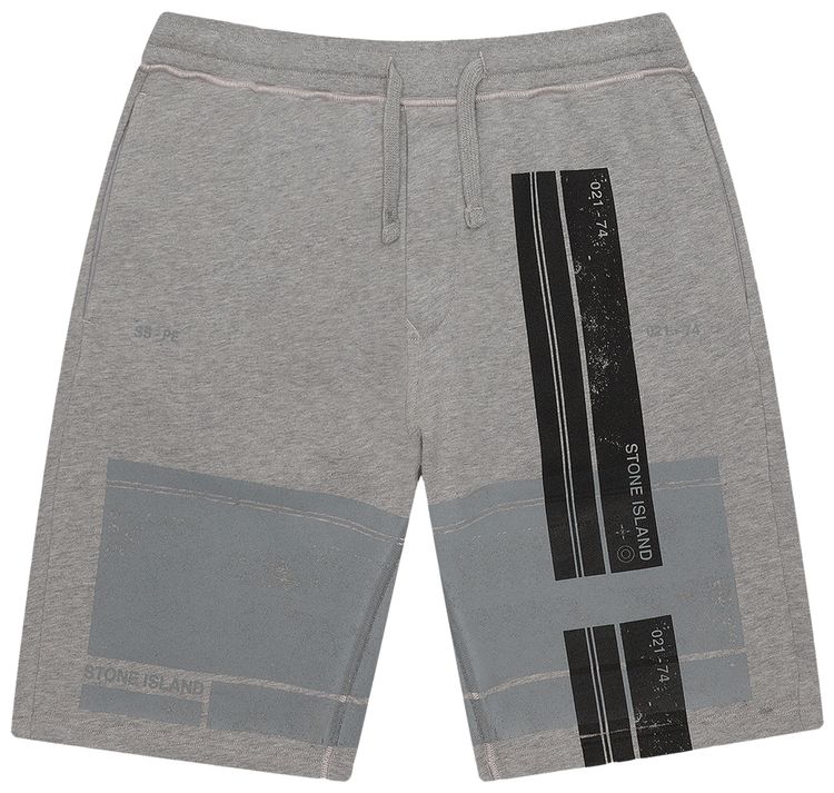 Stone Island Fleece Shorts Melange Grey