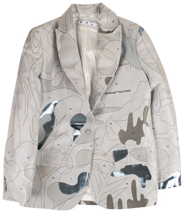 Off White Color By Numbers Jacket Grey