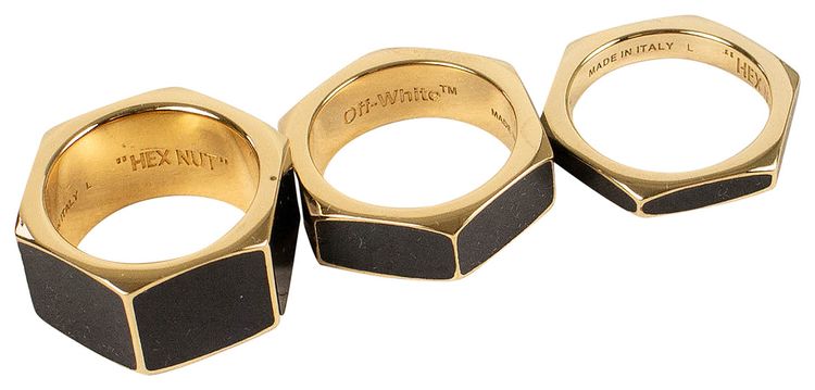 Off White Bolt Ring Black