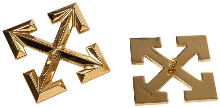 Off White Big Arrows Earrings Gold