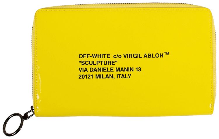 Off White Zip Around Wallet Yellow
