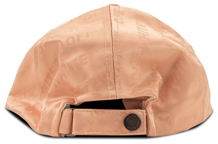 Off White Satin Finish Logo Cap Nude