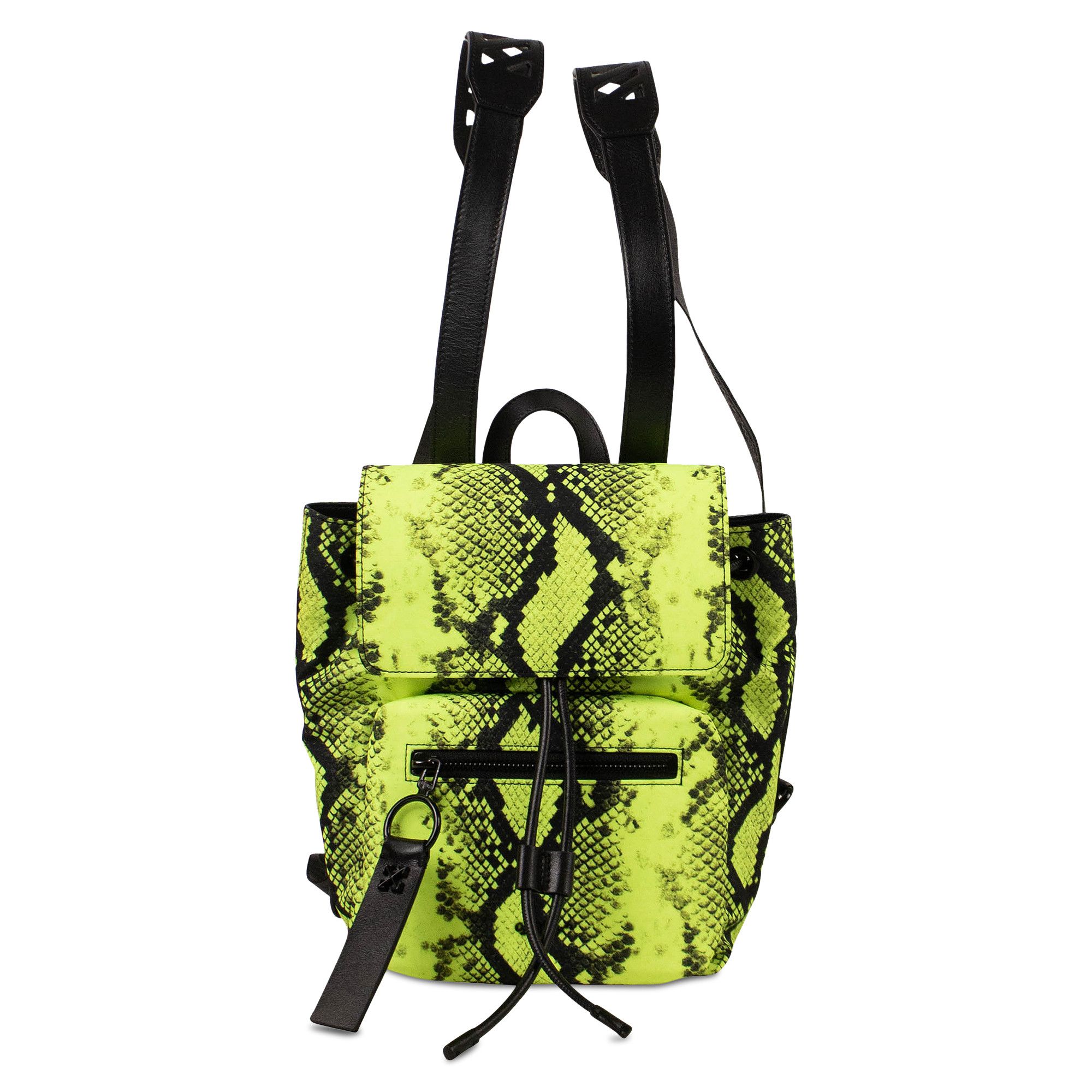 Neon yellow snake print bag new arrivals