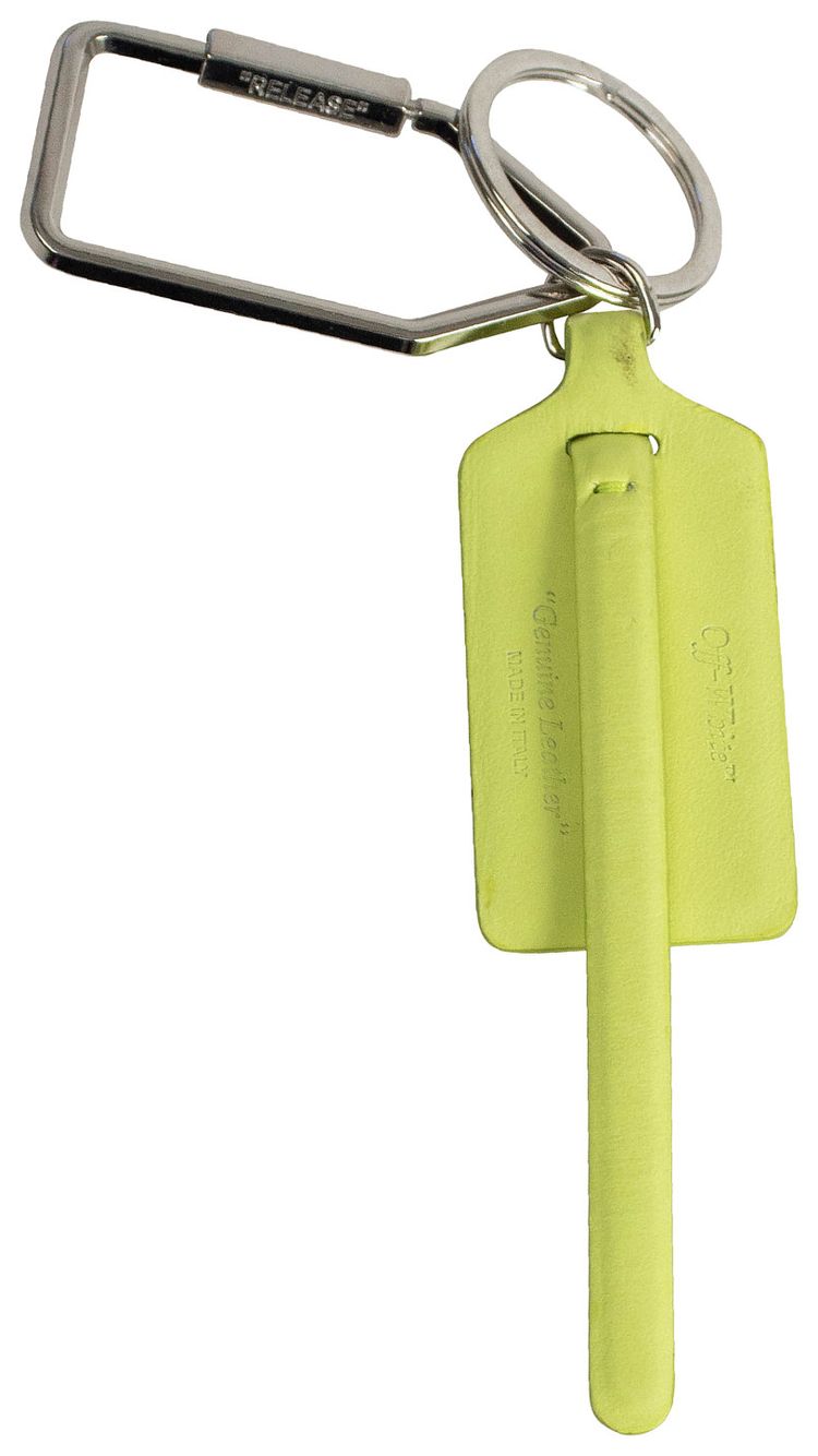 Off White Zip Tie Keyring Yellow