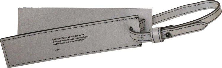 Off White Quote Luggage Tag Silver