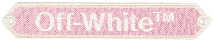 Off White Logo Macrame Bracelet PinkWhite